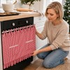 Oven Skirt Curtain, 30”x22”, Red White Check Oven Curtain for