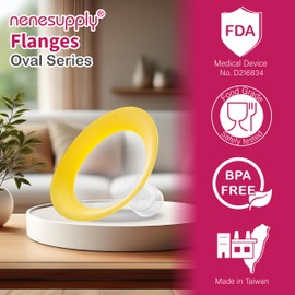 Nenesupply 27mm Oval Flanges Compatible with Medela Breast Pump Parts Replace 27mm Medela Flange Accessories. Work with Pump in Style Parts Symphony Parts Swing Maxi Harmony Personalfit Flex Connector