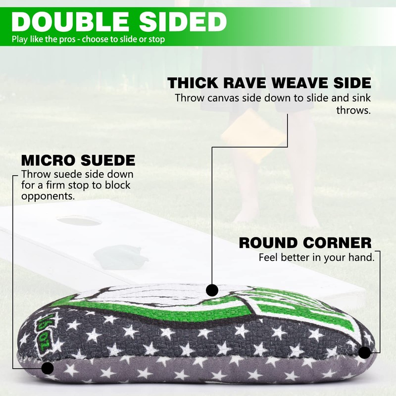 Cornhore Bags, Bean Bags for Cornhole Set of 4 Regulation