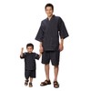 Watanosato Children's Jinbei, Boys Kurume Chijimi Woven Literature Pattern, 90/100/110/120/130/140/150,