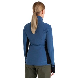 Icebreaker Women’s RealFleece Merino Descender Long Sleeve Zip Jacket - Dawn/Black/CB - Small