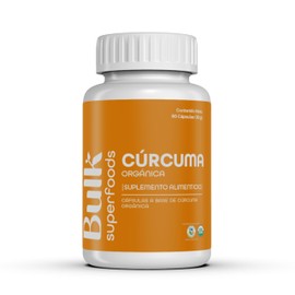 BULK SUPERFOODS | Curcuma Organica 100% Natural 60 Capsulas – 500 mg c/u – Sin Gluten | Suplementos Alimenticios a Base de Curcuma Capsulas