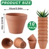 Cerkkapo Pack of 10 10 x 8 cm Terracotta Pots,
