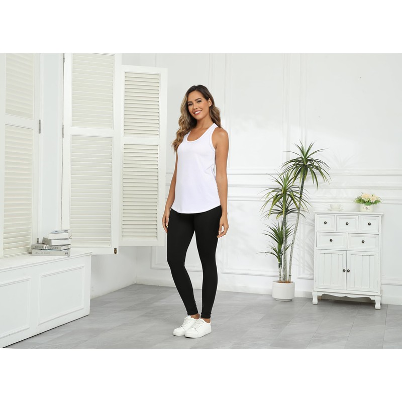 PRIMODA Womens Loose Fit Racerback Tank Top Sleeveless Tops Summer