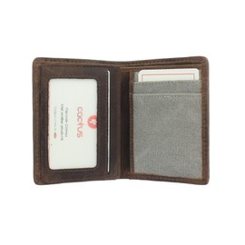 Cactus Mala Collection Compact Canvas Wallet with RFID Protection 633_81 Grey