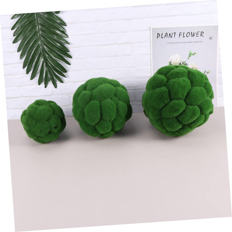 BIUDECO DIY Landscaping Essential 15cm Realistic Artificial Moss Ball for