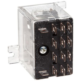 Omron LY2F-AC24 General Purpose Relay, Standard Type, Plug-In/Solder Terminal, Upper Mounting Bracket, Single Contact, Double Pole Double Throw Contacts, 53.8 mA at 50 Hz and 46 mA at 60 Hz Rated Load Current, 24 VAC Rated Load Voltage