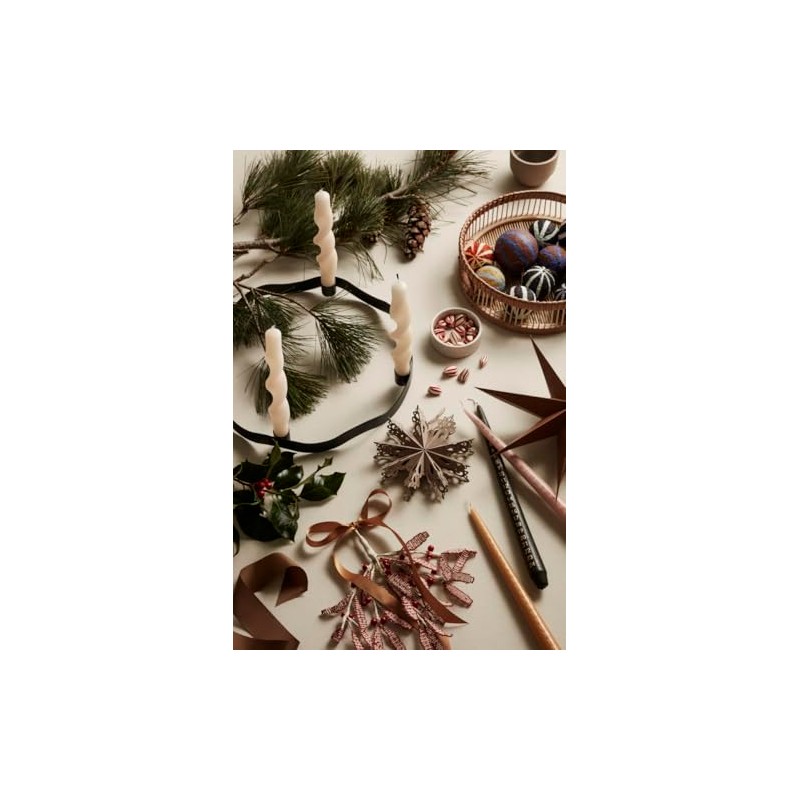 broste Copenhagen Decorative 'Christmas Star' Paper, Deep Forest, Diameter 30