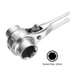 uxcell 21 x 22mm 12-Point Scaffold Podger Ratchet Spanner Ratcheting