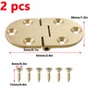 Antrader Brass Butler Tray Hinge, 2Pcs Round Edge Hinge Brass