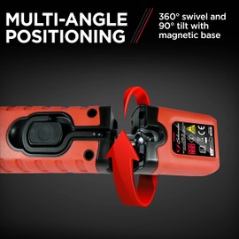 Schumacher Electric 400 Lumen LED Cordless Work Light and Torch, 360 Degree Multi-Angle Positioning, 90 Degree Tilt, Magnetic Mounts, SL360RU