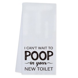 Zelaxeyi Funny Bathroom Towels Gifts for New Homeowners, Bathroom Absorbent Towels Prank Housewarming Gifts for Men Women 16 * 24in