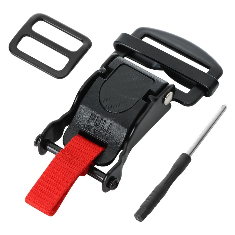 Liqqlex Motorcycle Helmet Quick Release Buckle Kit, Stainless Steel Ratcheted