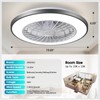 XINSHUO 20'' Low Profile Ceiling Fan with Light & Remote,