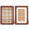 Wenqik 2 Pcs Walnut Wood Picture Frames, Standing Desk Photo