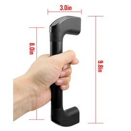 OCHIKI Aluminium Alloy Grab Handles for Golf Cart Camper Cargo Trailer Truck Automotive RV Car, Entry Door Assist Handle Grab Bar Come with Screws, Black, 2Pcs