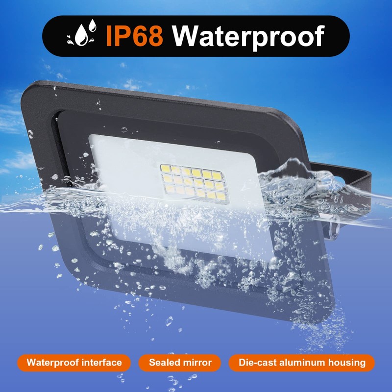 MIWAT 20W 2Pack LED Flood Light, White LED Work Light