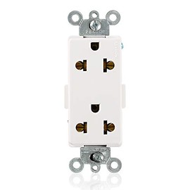 Decora Plus Straight Blade and Europlug Receptacles, Commercial Specification Grade, 16 Amp, 250 Volt