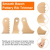 HARFINGTON 3pcs Pottery Ribs Trimming Tools Beech Pottery Profile Wave