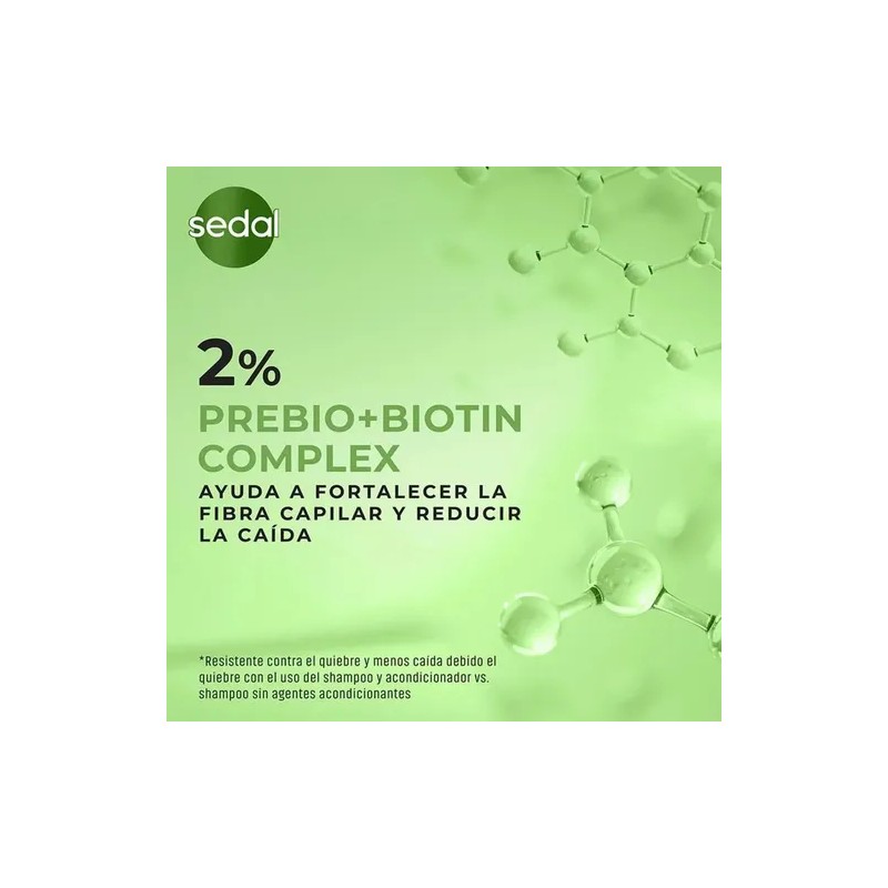 Sedal Shampoo rebióticos y biotina 620 mL