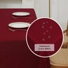 Yrendenge Red Linen Christmas Tablecloth, Water Resistant Tablecloth, Washable Wrinkle