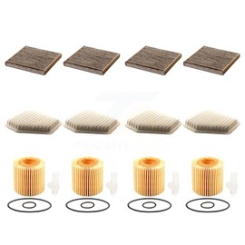 PUR 4x Air + 4x Cabin + 4x Engine Cartridge Oil Filter (12 Total) Kit Replacement For Toyota RAV4 Camry Venza Lexus ES350 Scion tC Avalon KFM-102477