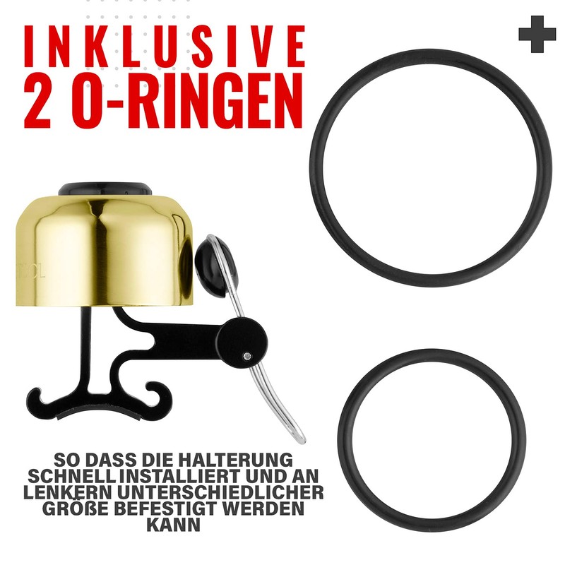 PRO BIKE TOOL Bicycle Handlebar Bell - Clear Ringtone for