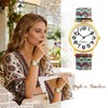 Avaner Women's Stretch Band Watches: Ladies Retro Pattern Printed Bohemia