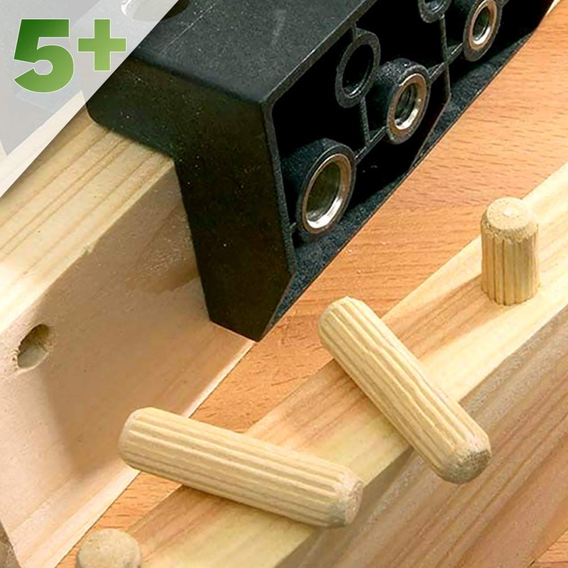 5Plus 21 Pcs Assorted Wooden Dowels – M6, M8, M10