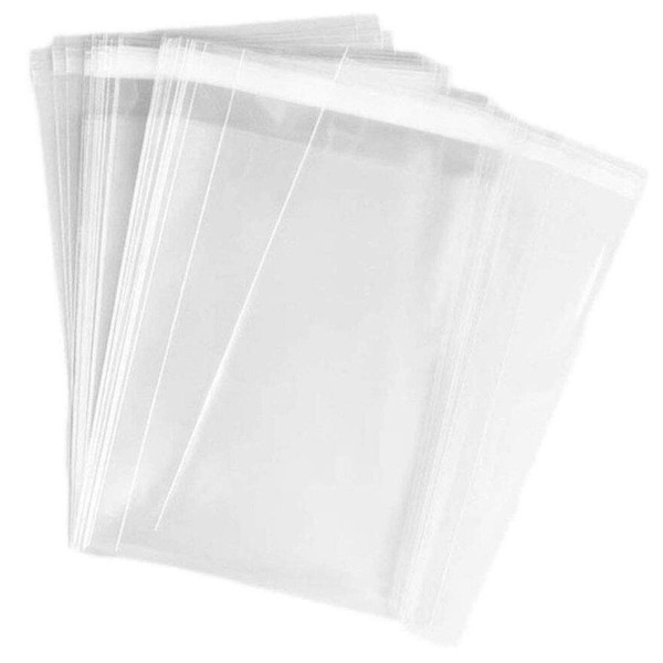 100PCS Transparent Self Sealing Flat Cello Cellophane Bag Plastic Storage Bags for Candle Cookie Party Party Favors Wrap Wedding Samples Storage Sandwich(6"x9")