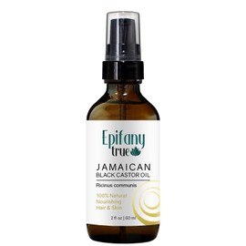Epifany True Jamaican Black Castor Oil 2oz | Hair Growth Oil, Skin Conditioning, Thicker Eyebrows & Eyelashes, Healthy Scalp and Nails, 100% Natural