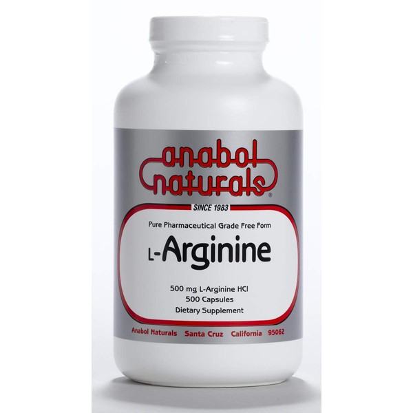 Anabol Naturals L-Arginine 500 mg, 500 Capsules