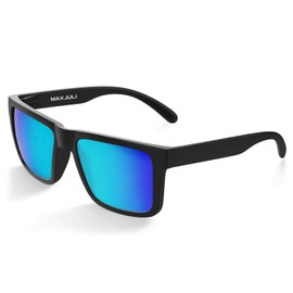 MAXJULI Kids Polarized Sunglasses for Boys and Girls,Outdoor Sports UV400 Protection Sun Glasses 7706(Matte Black/Blue)