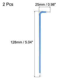 TA-VIGOR 2Pcs 3mm Ball End Hex Key Wrench, Long Arm L-Shaped Allen Wrench Tool for DIY Projects, Furniture Assembly, Bike and Machine Repair