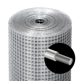 1/2x24inx50ft Hardware Cloth 19Gauge Galvanized Welded Wire Mesh Roll Fences Greenhouse Farm MeshAperture: 1/2", Wire Diameter: 0.9mm