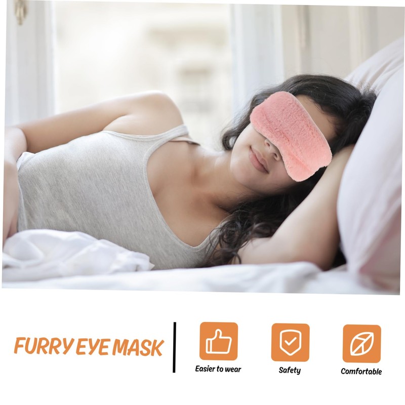 TOVINANNA 8Pcs Fluffy Eye Masks Skin Friendly Sleeping Blindfolds Comfortable