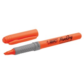 BIC Highlighter Grip Pens - Orange, Box of 12