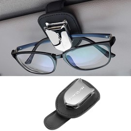 Mirai Specialized Sunglasses Holder, Eyeglass Holder, Leather Material, Compatible with MIRAI Logo, Glasses Holder, For Cars, Mirai, Safe Driving, Visor, Car Storage, Protects Glasses, Easy