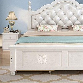 SweetSerenade 2 Pack Wood Carved Applique Onlay Square Carving Decal Unpainted Flower Door Cabinet Furniture Decoration 3.94X3.94Inch