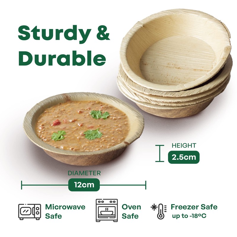 DISPOSABLE GREEN® | Round Bowls | Various Sizes | COMPOSTABLE,