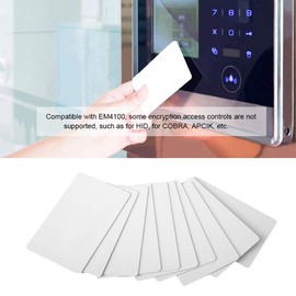 Lazmin EM4100 Smart Access Card, 100pcs 125kHz Classic RFID Proximity Blank White Door Entry Card