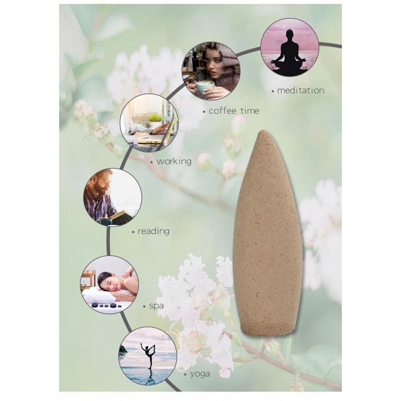 200 PCS Backflow Incense Cones for Waterfall Incense Burner, Mixed