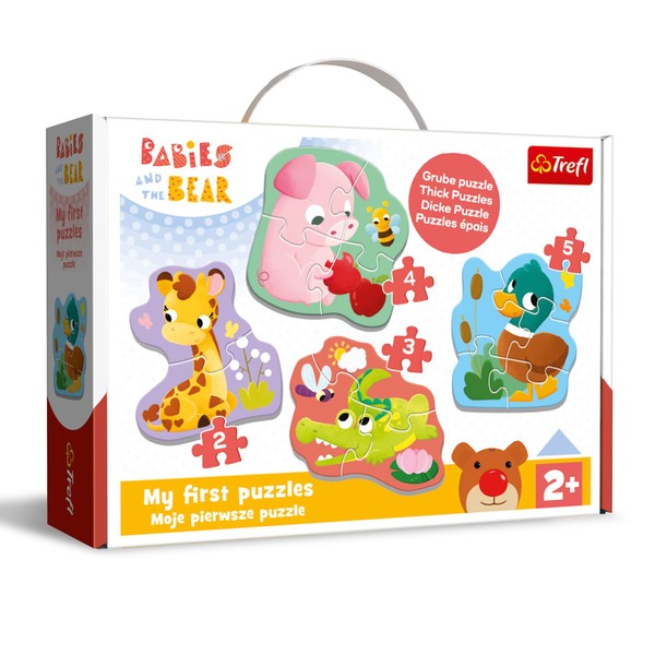 Trefl - Babies and The BearBaby Animals - 4 Large