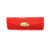 Solid Satin Lipstick Case Holder w/Mirror (Light Red)