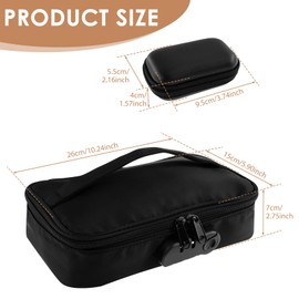 Lockable Toy Storage Bag Portable Locking Bag with Mini Zipper Box Lightweight Locking Organizer Lightweight Organizer Convenient Lockable Storage for Women Men