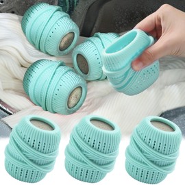 3 Pcs Washing Machine Laundry Ball Reusable Fabric Softener Dispenser Balls for Washing Machine Softener Liquid Refillable Ball Cleaning Tool Household Dryer Balls (Blue)