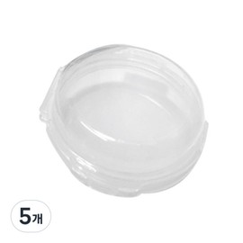 IL double-sided air puff case 6.5 x 3 cm, 5 pieces, transparent / 아이엘 양면 에어퍼프 케이스 6.5 x 3 cm, 5개, 투명