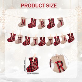JEKUGOT Christmas Decorations Banners, Christmas Bunting, Merry Christmas Banners, Christmas Decorations Indoor Outdoor Christmas Wall Decorations