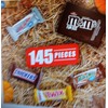 MARS MILK CHOCOLATE VARIETY PACK CANDY, FUN SIZE SNICKERS/TWIX (145