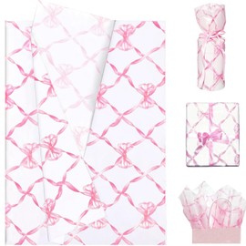 Hjvvr Pink Tissue Paper, 20 Sheets, 50x35cm, Wedding & Birthday Gift Wrapping Tissue Paper